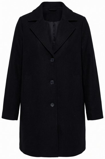 Ulla Popken 851829 Manteau en laine Noir - Manteaux - Manteaux grande taille pour femme