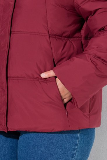 Ulla Popken 851832 Veste matelassée Rouge - Vestes - Vestes grande taille pour femme