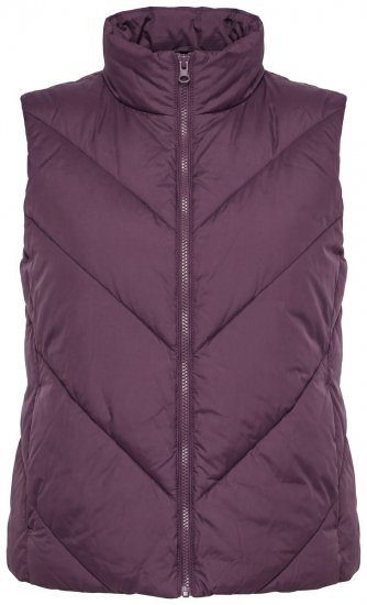 Ulla Popken 851833 Gilet matelassé à col montant Marron - Gilets sans manches - 