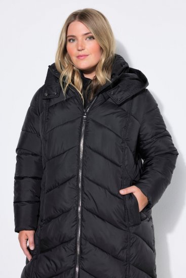 Ulla Popken 851842 Manteau matelassé Noir - Manteaux - Manteaux grande taille pour femme