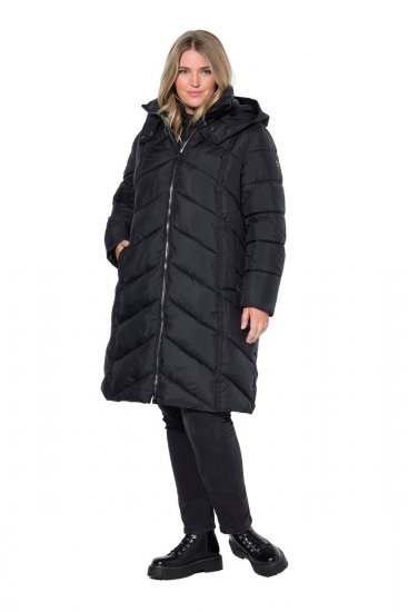 Ulla Popken 851842 Manteau matelassé Noir - Manteaux - Manteaux grande taille pour femme