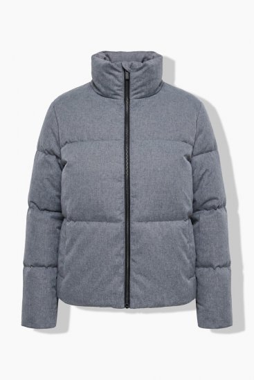Ulla Popken 851854 Veste matelassée Gris chiné - Vestes - Vestes grande taille pour femme