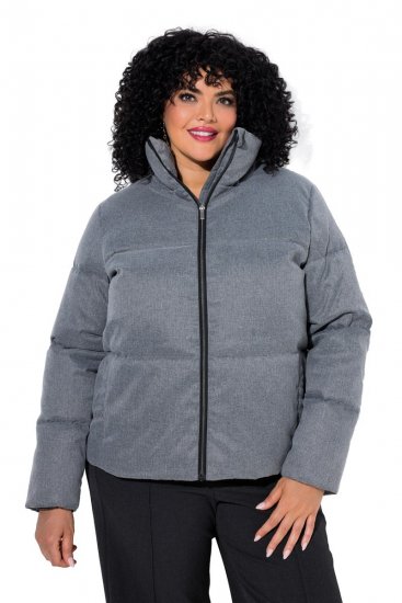 Ulla Popken 851854 Veste matelassée Gris chiné - Vestes - Vestes grande taille pour femme