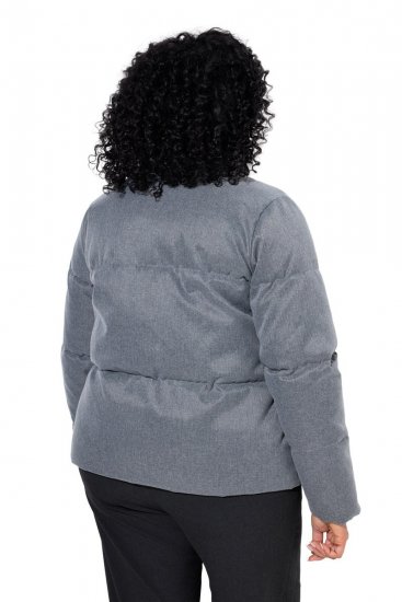 Ulla Popken 851854 Veste matelassée Gris chiné - Vestes - Vestes grande taille pour femme