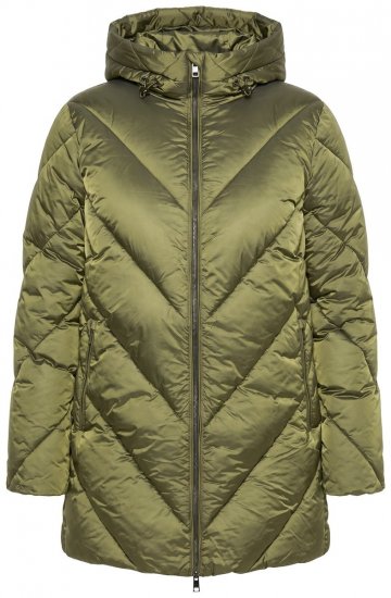 Ulla Popken 852023 Manteau matelassé Vert olive - Manteaux - Manteaux grande taille pour femme