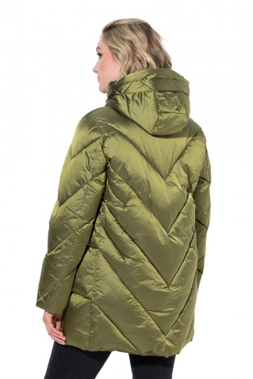 Ulla Popken 852023 Manteau matelassé Vert olive - Manteaux - Manteaux grande taille pour femme