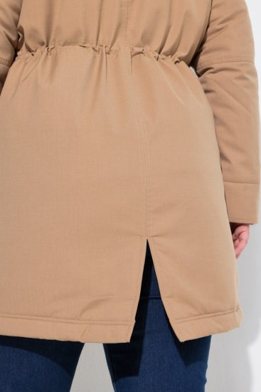 Ulla Popken 852028 Parka Beige - Manteaux - Manteaux grande taille pour femme