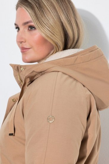 Ulla Popken 852028 Parka Beige - Manteaux - Manteaux grande taille pour femme
