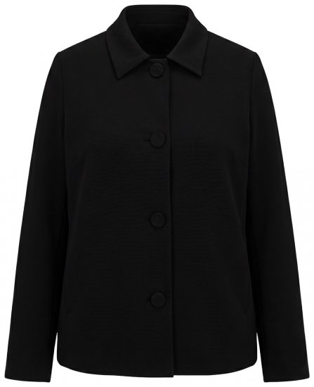 Ulla Popken 852167 Blazer à col chemise Noir - Blazers - Vestes blazer pour femme, grandes tailles
