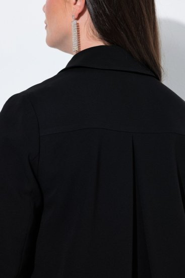 Ulla Popken 852167 Blazer à col chemise Noir - Blazers - Vestes blazer pour femme, grandes tailles
