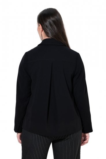 Ulla Popken 852167 Blazer à col chemise Noir - Blazers - Vestes blazer pour femme, grandes tailles