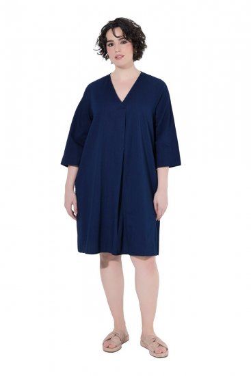 Ulla Popken 852191 Robe en jean à poches Bleu denim - Robes - Des robes dans toutes les tailles