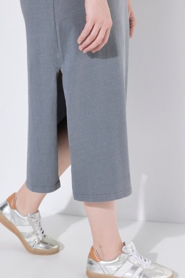 Ulla Popken 852218 Robe mi-longue à manches courtes Gris - Robes midi - Robes mi-longues pour femmes rondes