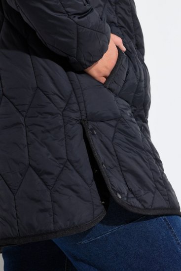 Ulla Popken 852413 Veste matelassée Noir - Vestes - Vestes grande taille pour femme