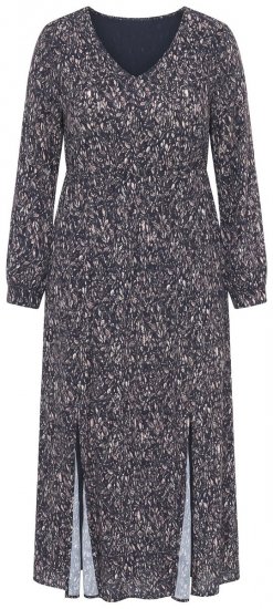 Ulla Popken 852606 Robe longue imprimée Noir - Robes maxi - Robes longues pour femmes rondes