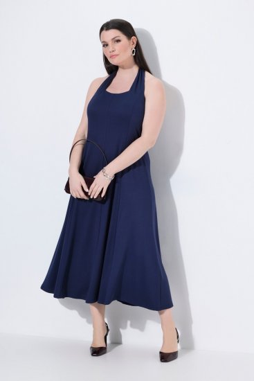 Ulla Popken 852680 Robe de soirée Bleu marine - Robes de soirée - Robes de soirée en grandes tailles