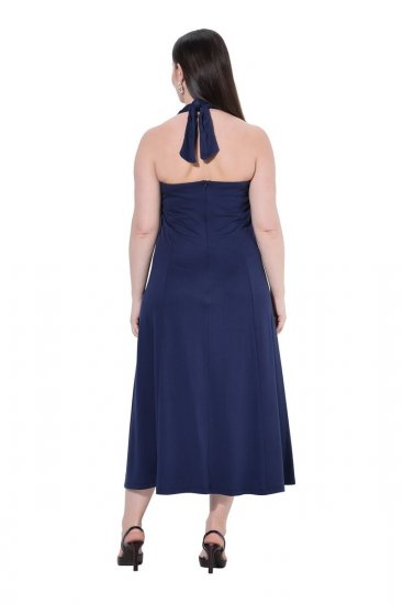 Ulla Popken 852680 Robe de soirée Bleu marine - Robes de soirée - Robes de soirée en grandes tailles