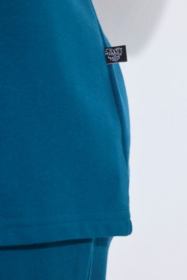 Ulla Popken 852710 Pull d'intérieur à manches longues Pétrole - Pyjamas/vêtements de détente - 