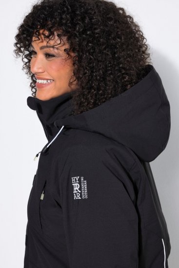 Ulla Popken 852901 Manteau technique Noir - Manteaux - Manteaux grande taille pour femme