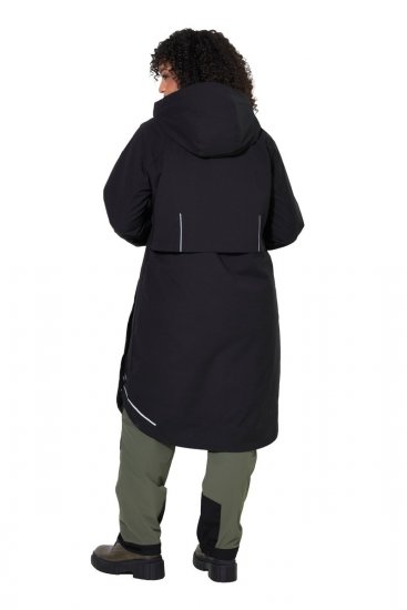 Ulla Popken 852901 Manteau technique Noir - Manteaux - Manteaux grande taille pour femme
