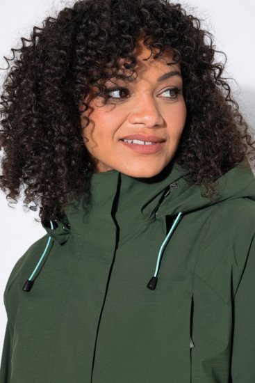 Ulla Popken 852901 Manteau technique Vert olive - Manteaux - Manteaux grande taille pour femme