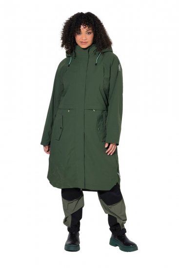 Ulla Popken 852901 Manteau technique Vert olive - Manteaux - Manteaux grande taille pour femme