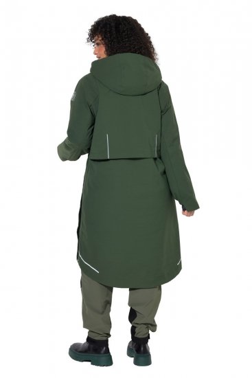 Ulla Popken 852901 Manteau technique Vert olive - Manteaux - Manteaux grande taille pour femme