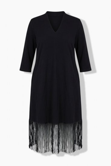 Ulla Popken 852937 Robe en jersey Noir - Robes en jersey - 
