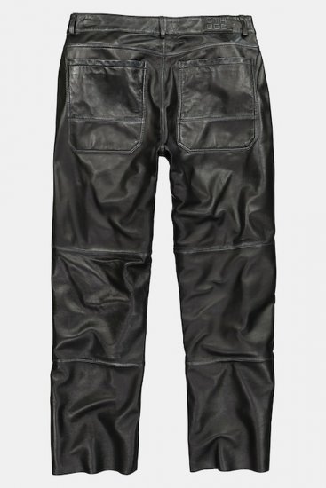 JP1880 853066 Pantalon en cuir à grandes poches arrière Noir - Pantalons en cuir pour homme en grandes tailles - Pantalons en cuir grandes tailles
