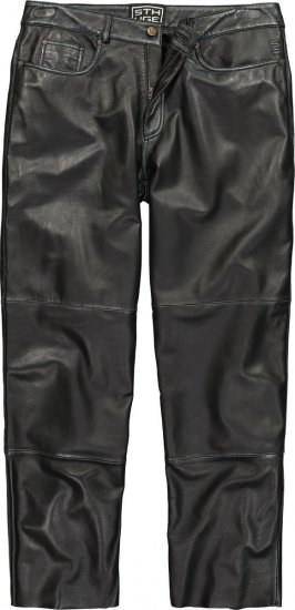JP1880 853066 Pantalon en cuir à grandes poches arrière Noir - Pantalons en cuir pour homme en grandes tailles - Pantalons en cuir grandes tailles