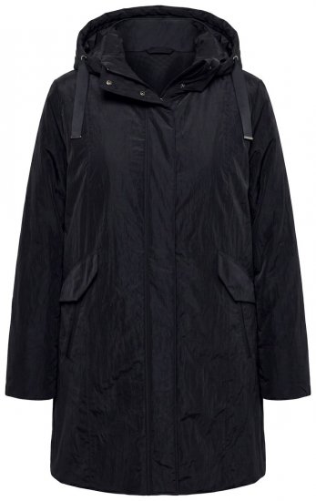Ulla Popken 853351 Veste matelassée Sympatex imperméable à capuche Noir - Vestes - Vestes grande taille pour femme