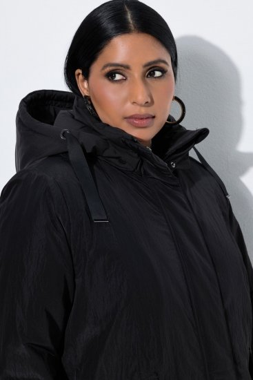 Ulla Popken 853351 Veste matelassée Sympatex imperméable à capuche Noir - Vestes - Vestes grande taille pour femme