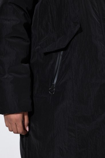Ulla Popken 853351 Veste matelassée Sympatex imperméable à capuche Noir - Vestes - Vestes grande taille pour femme