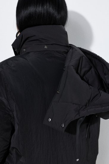 Ulla Popken 853351 Veste matelassée Sympatex imperméable à capuche Noir - Vestes - Vestes grande taille pour femme
