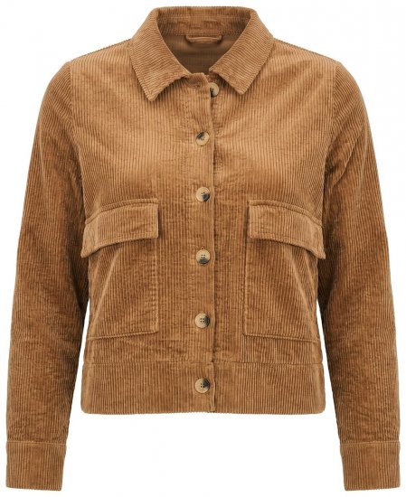 Ulla Popken 853421 Veste en velours côtelé Marron - Vestes - Vestes grande taille pour femme