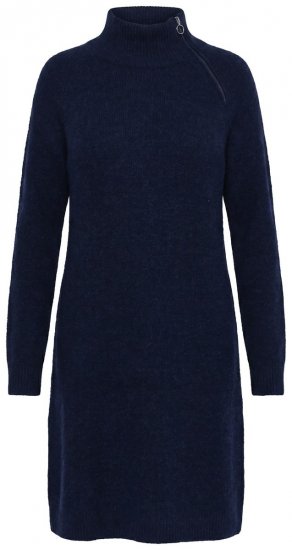 Ulla Popken 853504 Robe en maille à col roulé Bleu marine - Robes - Des robes dans toutes les tailles