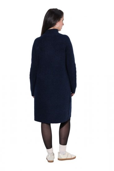 Ulla Popken 853504 Robe en maille à col roulé Bleu marine - Robes - Des robes dans toutes les tailles