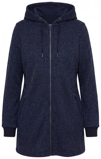 Ulla Popken 853577 Veste polaire Bleu marine - Vestes - Vestes grande taille pour femme