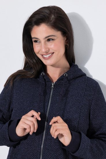 Ulla Popken 853577 Veste polaire Bleu marine - Vestes - Vestes grande taille pour femme