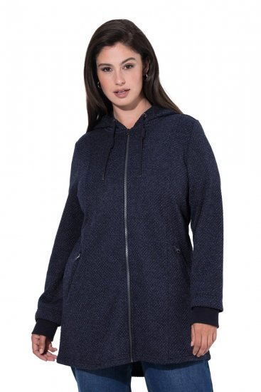 Ulla Popken 853577 Veste polaire Bleu marine - Vestes - Vestes grande taille pour femme