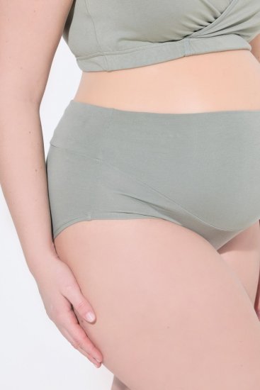Ulla Popken 853611 Culottes de grossesse Vert-de-gris - Culottes - 