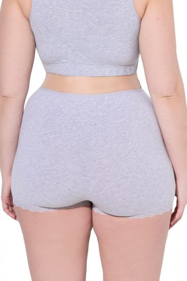 Ulla Popken 853631 Culottes de grossesse en dentelle Gris chiné - Culottes - 