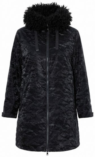 Ulla Popken 853831 Manteau technique Noir - Manteaux - Manteaux grande taille pour femme