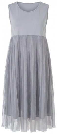 Ulla Popken 853879 Robe mi-longue trapèze Gris - Robes midi - Robes mi-longues pour femmes rondes