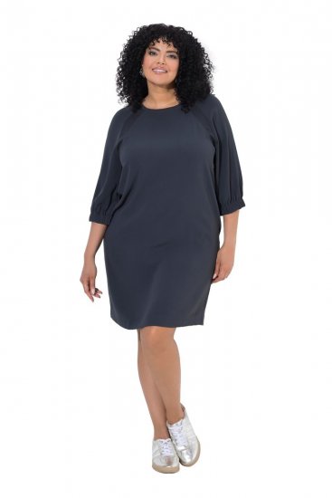 Ulla Popken 853946 Robe à manches 3/4 Vert olive - Robes - Des robes dans toutes les tailles