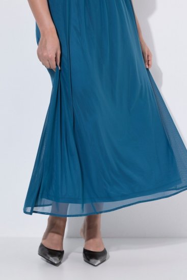 Ulla Popken 854031 Robe longue sans manches Pétrole - Robes maxi - Robes longues pour femmes rondes