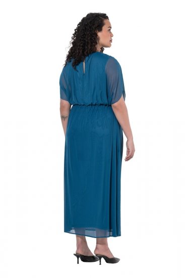 Ulla Popken 854031 Robe longue sans manches Pétrole - Robes maxi - Robes longues pour femmes rondes
