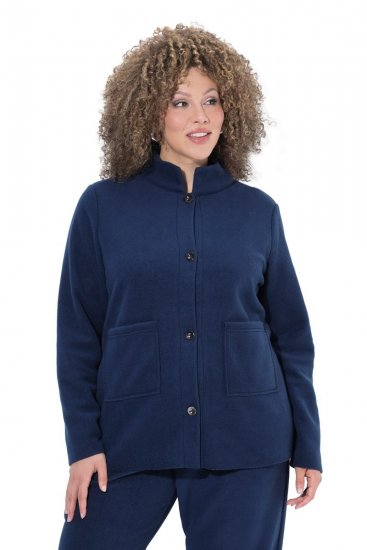 Ulla Popken 854200 Veste polaire Bleu marine - Vestes - Vestes grande taille pour femme