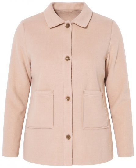 Ulla Popken 854200 Veste polaire Marron clair - Vestes - Vestes grande taille pour femme