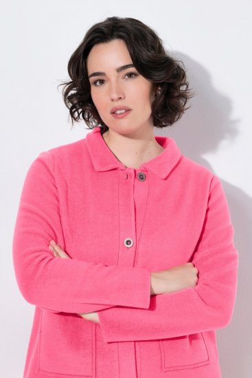 Ulla Popken 854200 Veste polaire Rose - Vestes - Vestes grande taille pour femme